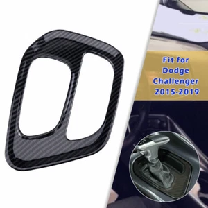 Car Gear Shift Panel Frame Decoration Cover Trim For Dodge Challenger 15-2019 - Foto 1 di 8
