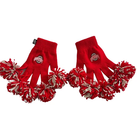 THE OHIO STATE UNIVERSITY BUCKEYES Pom Pom Cheer Gloves Spirit Fingerz Cover