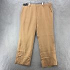 J. Ferrar Relaxed Fit Chino Pants Mens 40X42 Beige Flat Front Mid Rise New
