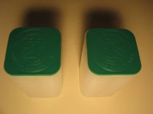 TWO LIGHTLY USED EMPTY US MINT SILVER EAGLE TUBES GREEN *No Coins* STORAGE TUBES - Picture 1 of 2