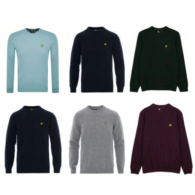 Sudadera Tejida de Cuello Redondo de Mezcla de Cordero Lyle and Scott para Hombre Foto 1 de 4