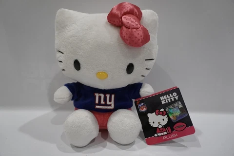 Hello Kitty NFL NY New York Giants 8” Sanrio Plush NEW with Tags SHIPS FREE  c11 Cover