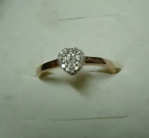 Diamond By-pass Ring Sz. 6 17 diamonds .20tcw MSRP$527 - Picture 1 of 9