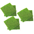  6 Pcs Artificial Grass Accessories Dog Mat Moss Rug Mini Plant