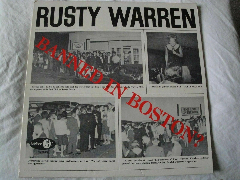 RUSTY WARREN BANNED IN BOSTON? VINYL LP 1963 JUBILEE RECORDS I LIKE EVERYBODY EX Foto 1 de 3