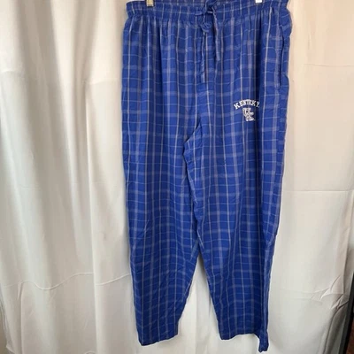 University Kentucky Wildcats Pajama Pants Blue Plaid Large UK College Basketball - Image 1 of 4