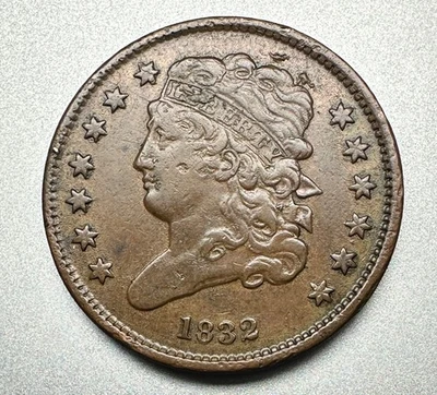 1832   CLASSIC HEAD HALF CENT   XF    BETTER DATE #9733 - Image 1 of 2