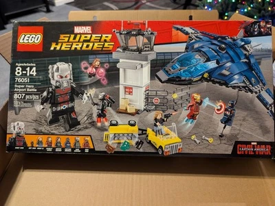 乐高 76051 漫威超级英雄内战机场战斗全新/密封/已退役 — 第 1/4 张图片
