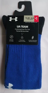 Under Armour UA Team Cushioned OTC Socks Youth Size 13.5K-4.5 Color Royal Blue. - Picture 1 of 3