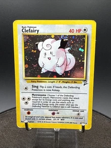 Pokémon TCG Clefairy Base Set 2 6/130 Holo Unlimited Holo Rare SWIRL - Picture 1 of 24