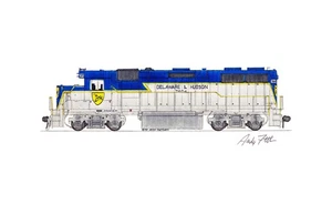 Delaware & Hudson GP39-2 7604 11"x17" Poster Print by Andy Fletcher signed - Picture 1 of 1