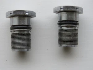 Harley Davidson 35mm fork spring Top bolts +'o' rings, good chrome, off 1987 FXR - Picture 1 of 3