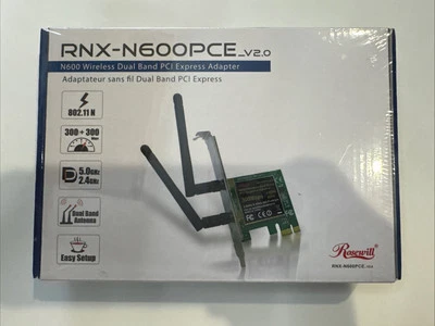 Rosewill RNX-N600PCE_v2.0 N600 Wireless Dual Band PCI Express Adapter *NEW* - Image 1 of 2