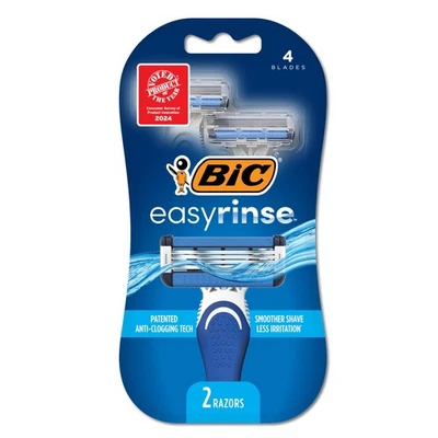 Maquinillas de afeitar desechables BIC EasyRinse para hombre 4 hojas anti obstrucciones paquete de 1 afeitado suave Foto 1 de 4