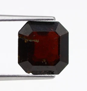 Loose Octagon No Heat 3.13 Ct Natural Dark Brown Hessonite Garnet Gemstone 8 mm - Picture 1 of 10