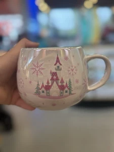 2025 Disney Parks Princess Ribbon Castle Snowflake Ceramic Mug Coffee Cup New - Picture 1 of 1