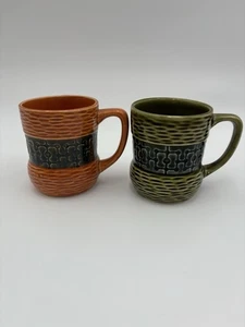 Vtg MCM Coffee Mug Set Of 2 Japan Release - Picture 1 of 6