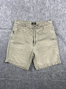 American Eagle Men's Green Plaid Bermuda Shorts Flat Front Outdoors Size 36 VTG - Picture 1 of 7