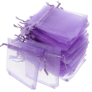50 Pcs Organza Bags Net Gift Drawstring Jewelry Pouch Small with - Imagen 1 de 12