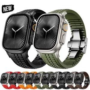 Correa de silicona para Apple Watch Series 10 9 8 7 6 5 4 3 44/46 mm Ultra 2 49 mm - Imagen 1 de 63