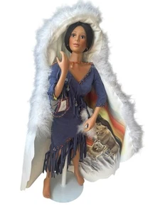 Seltene Ashton-Drake Puppe Sky Painter Cindy McClure Porzellan Indianer - Bild 1 von 24