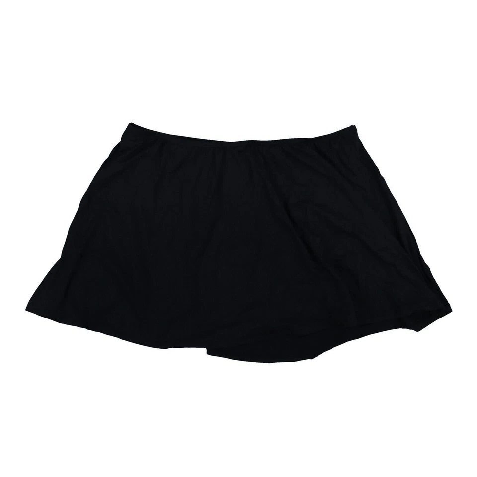 Michael Kors Women's Plus Size Swim Skirt Stretch Elastic Waist Solid Black 18W - Image 1 of 2