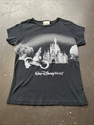 Camiseta De Colección Y2K Disney Epcot Magic Kingdom Castillo de Cenicienta Bebé Negra XL Foto 1 de 4