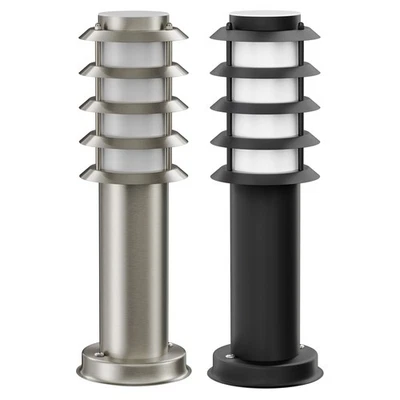 Pollerleuchte PORU für außen, IP44, Gitter, 39cm, edelstahl, inkl. Smart Home - Bild 1 von 4