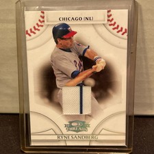 2008 Donruss Ryan Sandberg Threads Material Stripe Chicago Cubs make offer