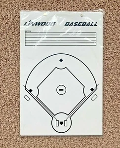Linwood Baseball Coaching Board! Coach Coaches Clipboard Dry Erase 9x13 Field - Imagen 1 de 2