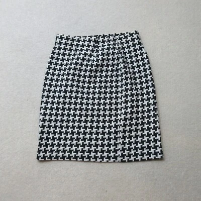 VINTAGE St Michael Pencil Skirt Womens UK 16 Black White Patterned UK Made EU 44 - Image 1 of 4