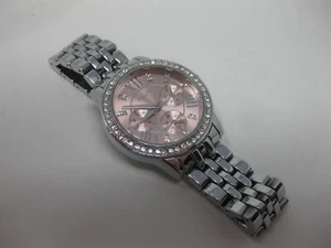 Relic Women's ZR15752 Layla Silver-Tone Watch Pink Rose Face NICE - Picture 1 of 5