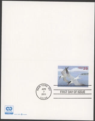 UX621 29c Common Terns,  FDC Reply Postal Card - Image 1 of 2