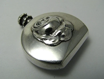 BOTELLA DE PERFUME DE PLATA ESTERLINA FRASCO PERFUMADO por Ari D. Norman Londres Inglaterra ca1977 Foto 1 de 4