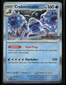 Pokemon TCG Crabominable SVP134 Black Star Promo Stellar Crown Pre Release - Picture 1 of 4