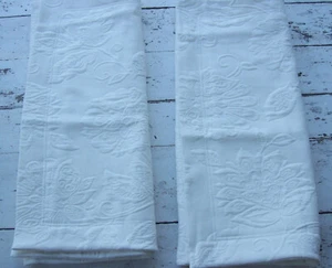 The Company Store PUTNAM King Pillow Shams~Cotton Matelasse~White~MINT! - Picture 1 of 5