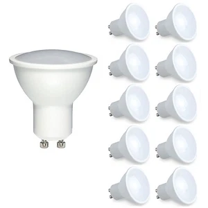 10 PACK GU10 LED Light Bulbs 6W 50W Halogen Spotlight Bulb Equivalent Dimmable - Picture 1 of 8