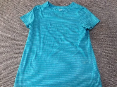 Camisa Croft & Barrow Mujer Pequeña Azul Rayas Clásica Camiseta Informal Foto 1 de 4