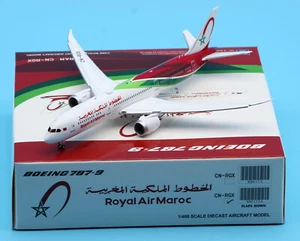 Avión diecast modelo JC Wings 1:400 Royal Air Maroc B787-9 CN-RGX con solapas hacia abajo - Imagen 1 de 12