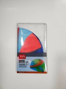 TYR Tie Dye BLAU/ORANGE Junior Badekappe - 2020 SILIKON - Bild 1 von 4