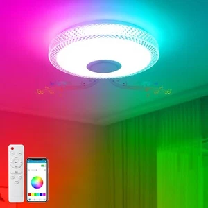 LED RGB Dimmable Ceiling Light Fixtures,30W 4000LM Adjustable Remote Control Lum - Picture 1 of 7