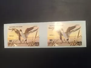 ICOLLECTZONE California  1980-81 Imperf Pair Duck Stamp - Picture 1 of 2