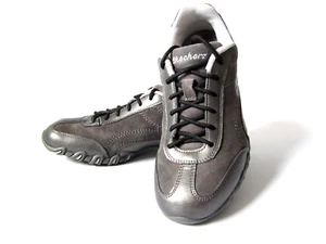 Skechers Damen Größe 6,5 Grau Mode Turnschuhe Leder 22063 - Bild 1 von 15