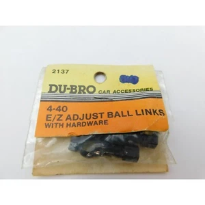 NOS DU-BRO Cat. No. 2137 Adjustable Ball Links 4-40 w/Hardware New Old Stock RC - Picture 1 of 2