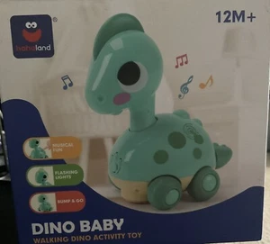 Musical Kids Toy w Lights 12 Months+ Dino Baby Walking Dino Activity Toy NEW - Picture 1 of 6