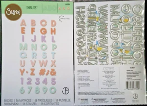 Sizzix Thinlits Die Set 58PK - Spring Type 665804 by Jamie Steel February 2022 - Picture 1 of 3