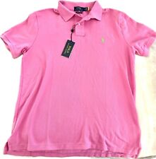 Ralph Lauren Polo Men’s NEW Pink Polo With Green Pony Shirt Sz XL Retail 89.00