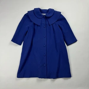 Vintage Cary San Francisco Button Up Wool Full Length Long Coat Girls Size 5 Vtg - Picture 1 of 10
