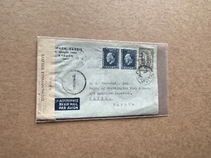 Greece 1948 Censor Cover to Egypt +Bi-Color Franking +Jumbo #1 Chop +Censor - Picture 1 of 2