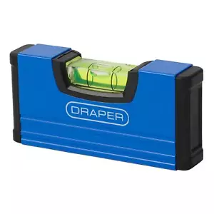 Draper Aluminium Pocket Spirit Level 105mm Shock Absorbing End Caps 29072 - Picture 1 of 4